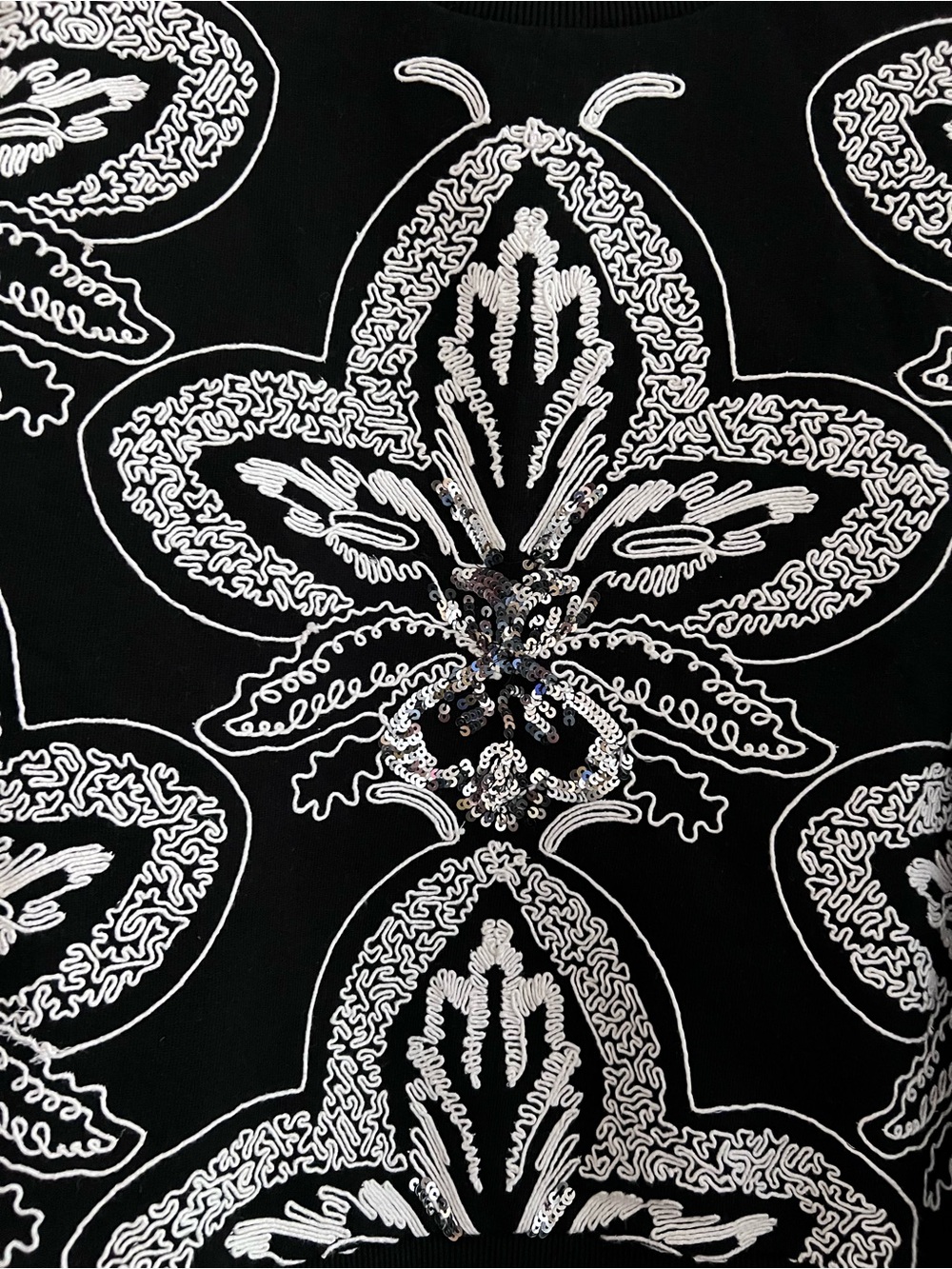 Anthropologie | Ollari | Black Embellished Sweatshirt | Size Medium - Picture 10 of 11